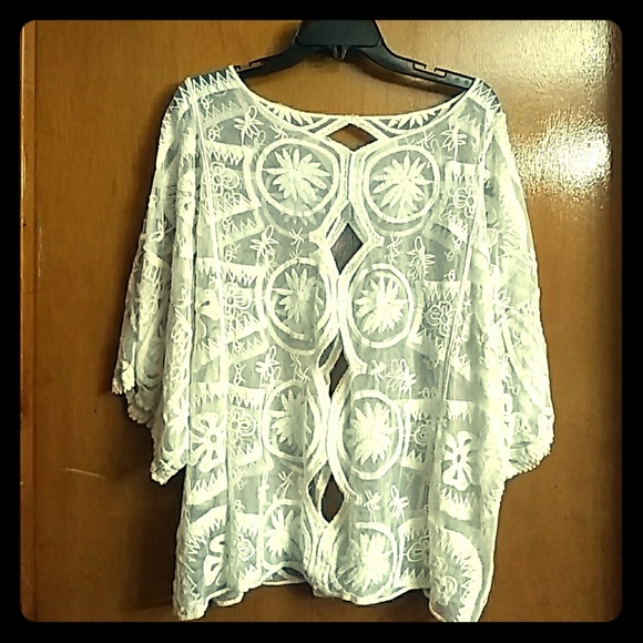 Tops - Cream see through top